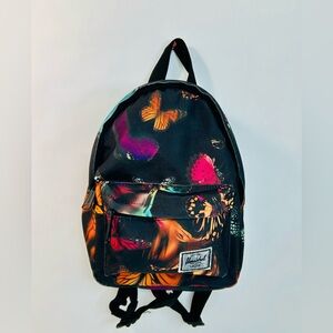 Hershel Classic Mini Backpack Butterfly Pattern, Black w/Multicolor Butterflies